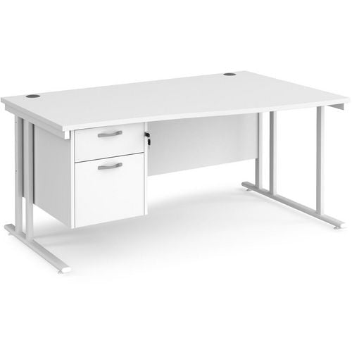 Dams International Wave Desk MC16WRP2WHWH 1,600 x 725 x 800 - 990 mm