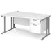 Dams International Wave Desk MCM16WLP2SWH 1,600 x 725 x 800 - 990 mm