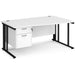 Dams International Wave Desk MCM16WRP2KWH 1,600 x 725 x 800 - 990 mm