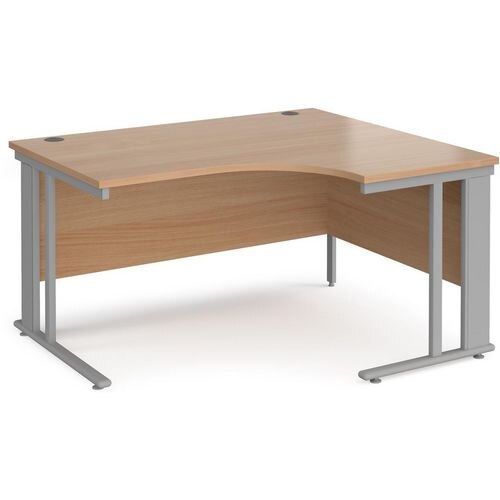 Dams International Right Hand Ergonomic Desk MCM14ERSB 1,400 x 1,200 x 725 mm