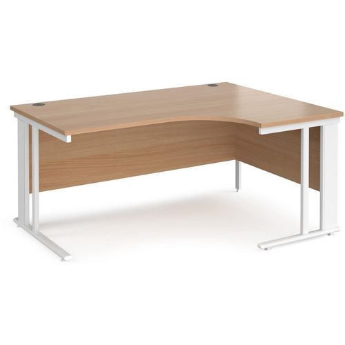 Dams International Right Hand Ergonomic Desk MCM16ERWHB 1,600 x 1,200 x 725 mm