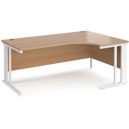 Dams International Right Hand Ergonomic Desk MCM18ERWHB 1,800 x 1,200 x 725 mm