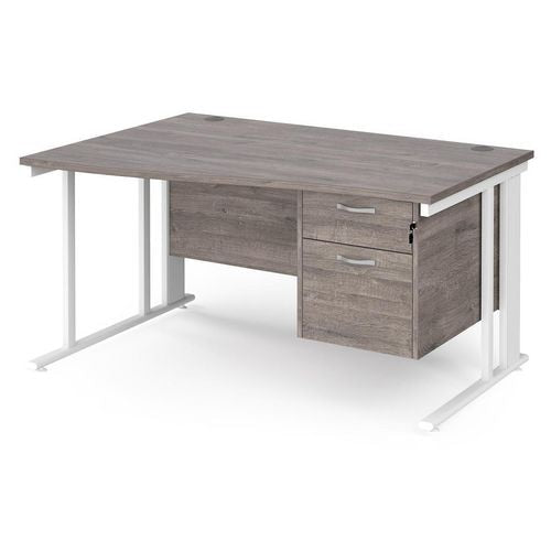 Dams International Wave Desk MCM14WLP2WHGO 1,400 x 725 x 800 - 990 mm