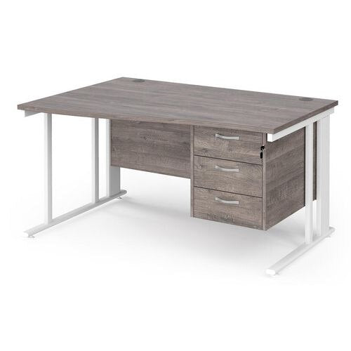 Dams International Wave Desk MCM14WLP3WHGO 1,400 x 725 x 800 - 990 mm