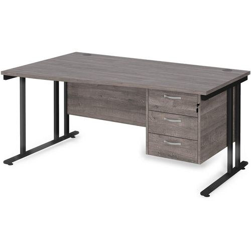 Dams International Wave Desk MC16WLP3KGO 1,600 x 725 x 800 - 990 mm