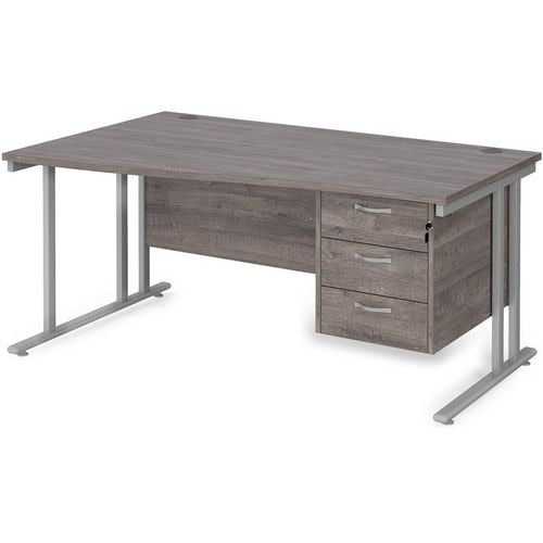 Dams International Wave Desk MC16WLP3SGO 1,600 x 725 x 800 - 990 mm