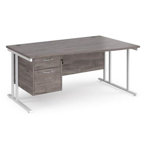 Dams International Wave Desk MC16WRP2WHGO 1,600 x 725 x 800 - 990 mm