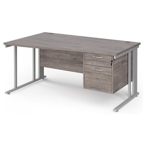 Dams International Wave Desk MCM16WLP2SGO 1,600 x 725 x 800 - 990 mm