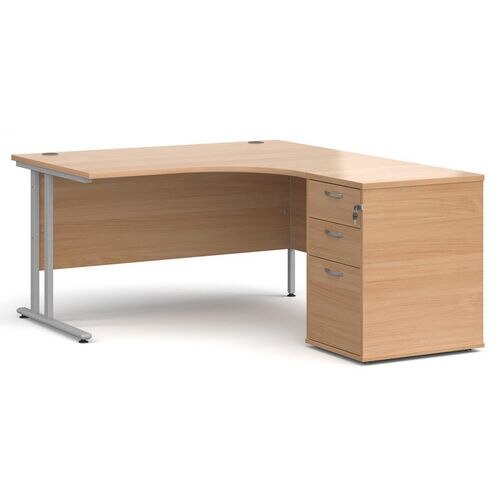 Dams International Desk with Pedestal EBS14RB 1,400 x 1,626 x 725 mm