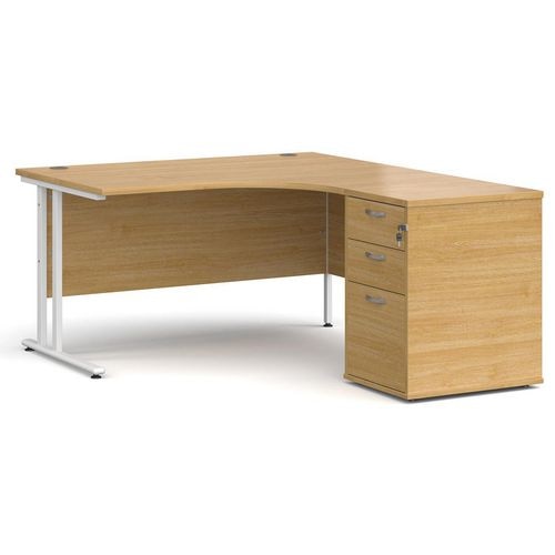 Dams International Desk with Pedestal EBWH14RO 1,400 x 1,626 x 725 mm