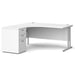 Dams International Desk with Pedestal EBS16LWH 1,600 x 1,626 x 725 mm