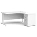 Dams International Desk with Pedestal EBWH16RWH 1,600 x 1,626 x 725 mm