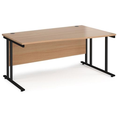 Dams International Wave Desk MC16WRKB 1,600 x 725 x 800 - 990 mm