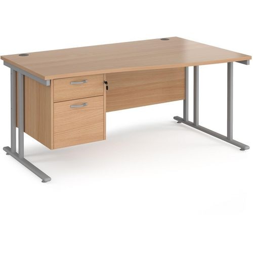 Dams International Wave Desk MC16WRP2SB 1,600 x 725 x 800 - 990 mm