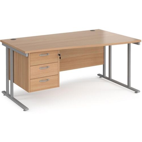 Dams International Wave Desk MC16WRP3SB 1,600 x 725 x 800 - 990 mm