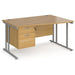 Dams International Wave Desk MC14WRP2SO 1,400 x 725 x 800 - 990 mm