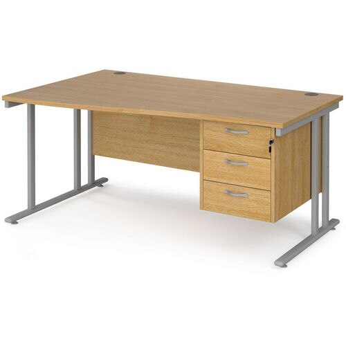 Dams International Wave Desk MC16WLP3SO 1,600 x 725 x 800 - 990 mm