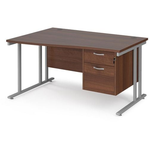 Dams International Wave Desk MC14WLP2SW 1,400 x 725 x 800 - 990 mm