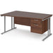 Dams International Wave Desk MC16WLP2SW 1,600 x 725 x 800 - 990 mm