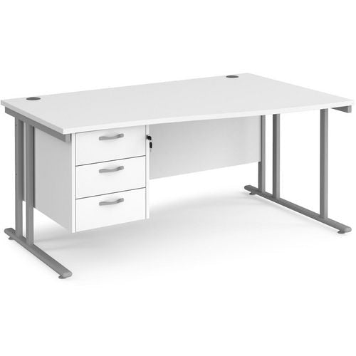 Dams International Wave Desk MC16WRP3SWH 1,600 x 725 x 800 - 990 mm