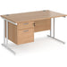 Dams International Desk MC14P2WHB 1,400 x 800 x 725 mm