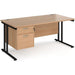 Dams International Desk MC16P2KB 1,600 x 800 x 725 x 800 - 990 mm