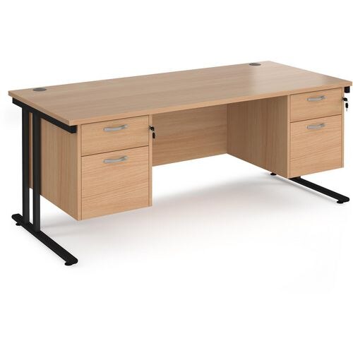 Dams International Desk MC18P22KB 1,800 x 800 x 725 x 800 - 990 mm