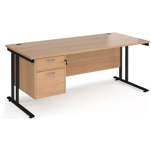 Dams International Desk MC18P2KB 1,800 x 800 x 725 x 800 - 990 mm