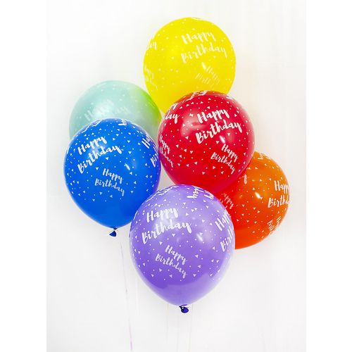 On the Wall Balloons Birthday Multicolour 21133 Pack of 6