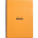 Rhodia Notebook 193008C A4+ Squared Spiral Bound Side Bound Laminated Cardboard Soft Cover Orange Perforated 160 Pages