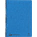 Europa Notebook 4865Z A4 Ruled Spiral Bound Side Bound Pressboard Hardback Blue Perforated 120 Pages