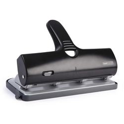 Rapesco Hole Punch Aluminium 40 Sheets 1293 Black, Silver