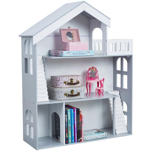 Liberty House Toys Bookcase LHTZ005 Medium-density fibreboard 3+ 830 (W) x 300 (D) x 1,150 (H) mm Grey