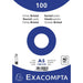 Exacompta Index Cards 10508E A5 White 15 x 21.2 x 2.5 cm Pack of 10 of 100 Sheets