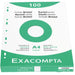 Exacompta Index Cards 13606E A4 White 21.3 x 30 x 2.5 cm Pack of 10