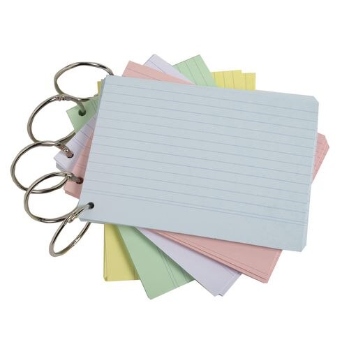 Exacompta Index Cards 10340E A6 Assorted 10.5 x 14.8 x 1.3 cm Pack of 19 of 50 sheets