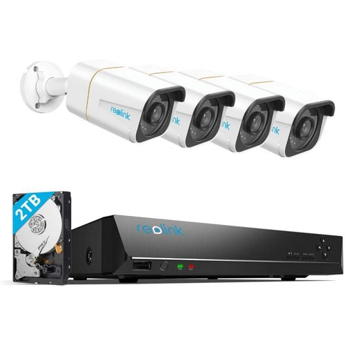 Reolink 4K+ UHD NVR PoE AI 8ch 4x Bullet Kit 2TB