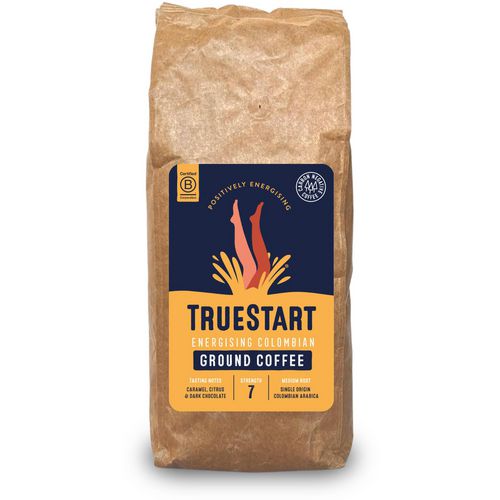 TrueStart Energising Colombian Ground Coffee Bags Ground Medium 1 kg