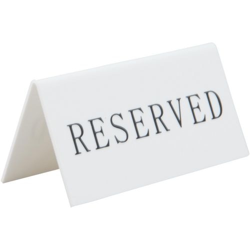 Securit Table Reservation Stand White 10 x 4.5 x 5 cm Pack of 5