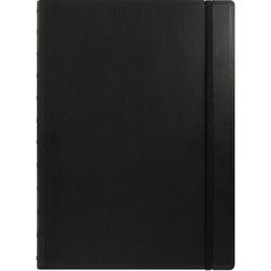 Filofax Notebook 115022 A4 Ruled Twin Wire Faux-leather Soft Cover Black 56 Pages