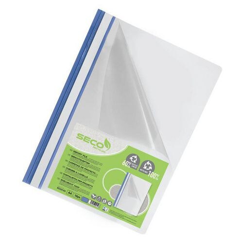 Seco Filing KS320 BK Polypropylene 23.2 (W) x 23.2 (D) x 30.8 (H) cm Blue, Transparent Pack of 10