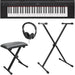 Yamaha Keyboard Piaggero NP12BPK LCD C2 to C7 Black set