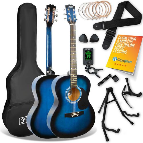 3rd Avenue Classical Guitar Full Size Blueburst Set