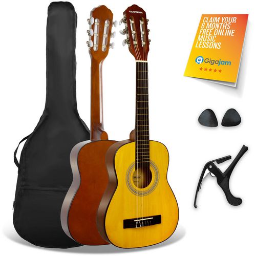 3rd Avenue Classical Guitar Rocket Series 1/4 Size Natural Set