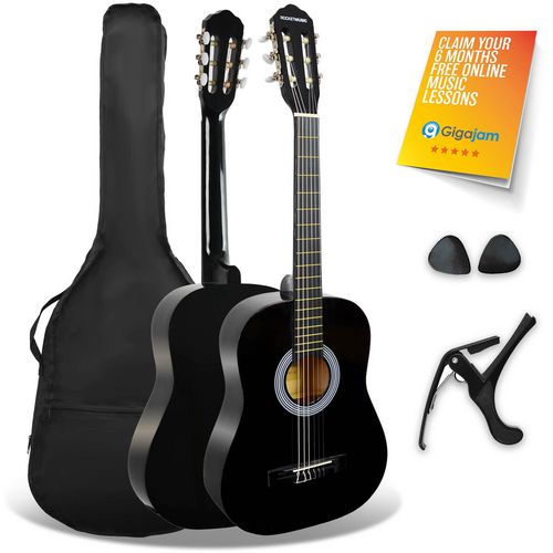 3rd Avenue Classical Guitar Rocket Series Black 3/4 Size Set