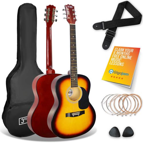 3rd Avenue Acoustic Guitar Sunburst Set