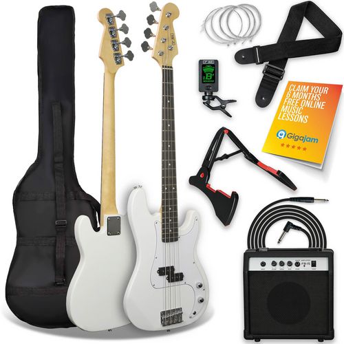 3rd Avenue Bass Guitar Set White