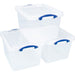 Really Useful Box Storage Box 40C-PK3CB 40 L Transparent PP (Polypropylene) 39.5 x 50 x 31.5 cm Pack of 3