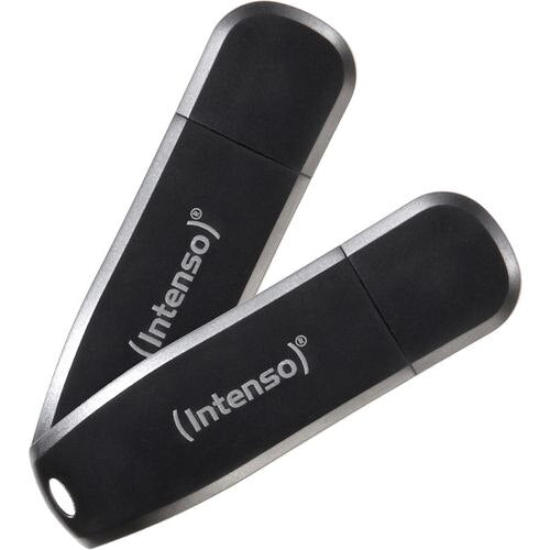 INTENSO USB Flash Drive 3533494 Black 64 GB Pack of 2