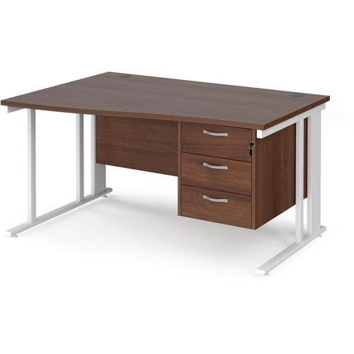 Dams International Wave Desk MCM14WLP3WHW 1,400 x 725 x 800 - 990 mm